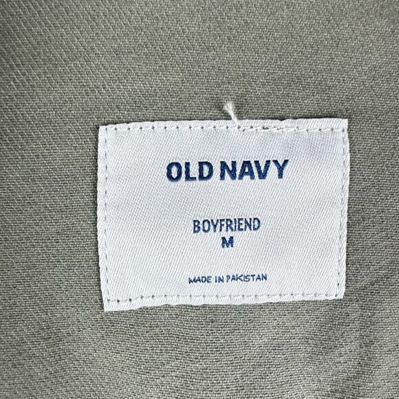 Old Navy Jacket Womens Medium Boyfriend Utility Button Front Casual Layering NEW - Picture 4 of 14